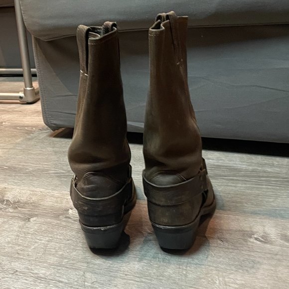 Frye Women's Harness 12R Leather Boots - Tan - US 8 - Picture 6 of 10